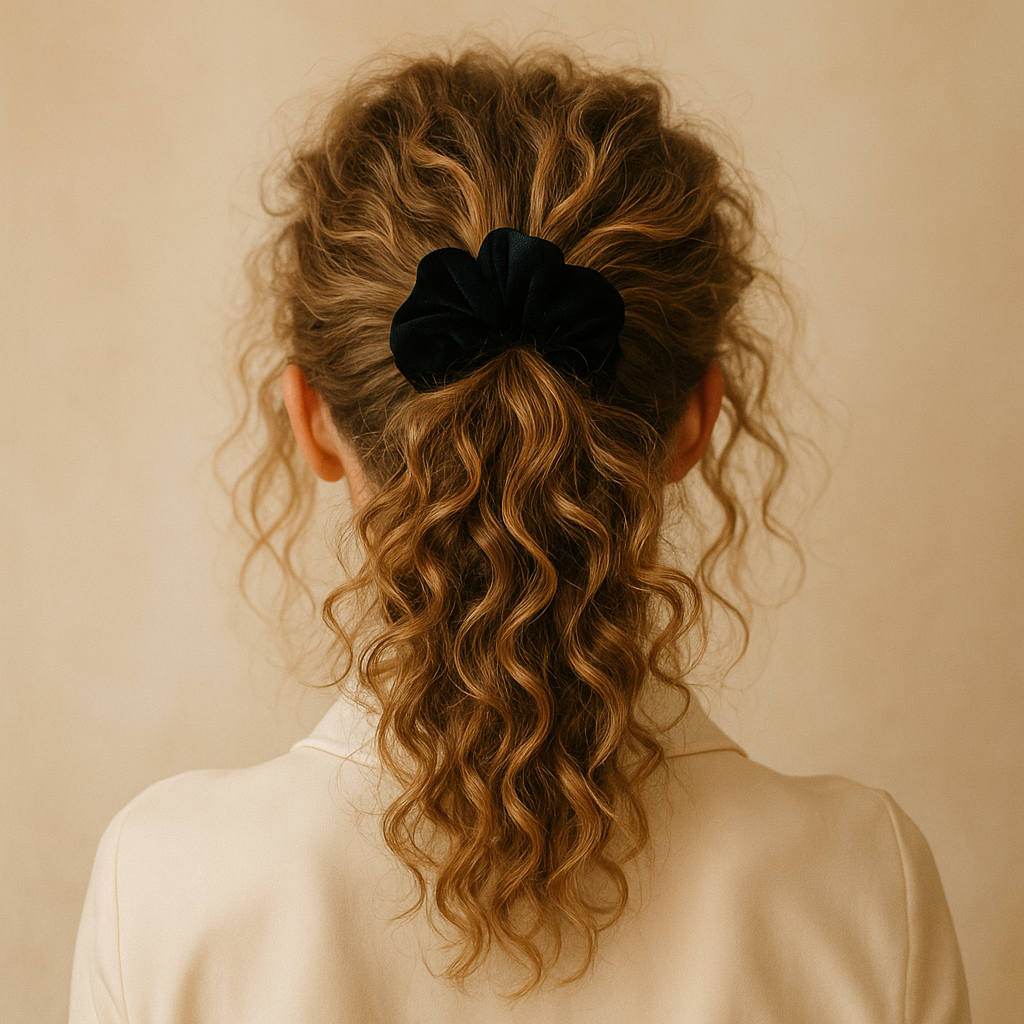 Curly Hug - Chouchou en pure soie de mûrier